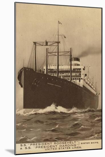 United States Lines Liner Ss President Roosevelt-null-Mounted Giclee Print