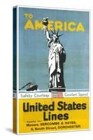 United States Lines Poster-null-Stretched Canvas