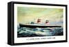 United States Lines, S.S. United States, Liner-null-Framed Stretched Canvas