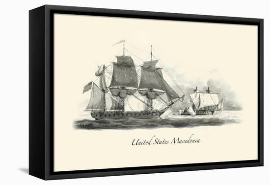 United States & Macedonian-Thomas Birch-Framed Stretched Canvas