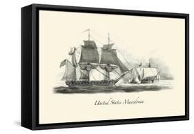 United States & Macedonian-Thomas Birch-Framed Stretched Canvas