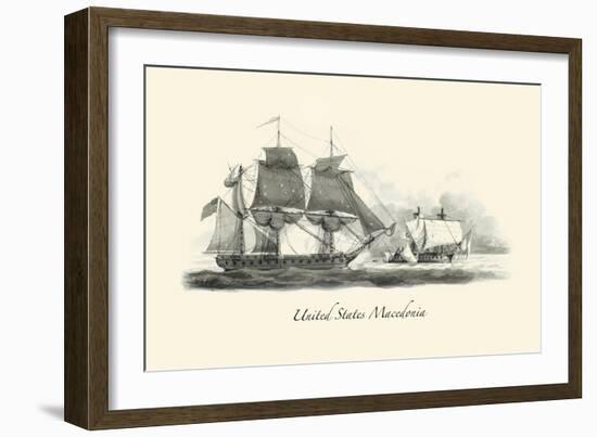 United States & Macedonian-Thomas Birch-Framed Art Print