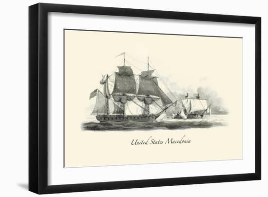 United States & Macedonian-Thomas Birch-Framed Art Print