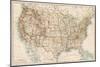 United States Map, 1870s-null-Mounted Giclee Print