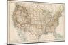 United States Map, 1870s-null-Mounted Giclee Print