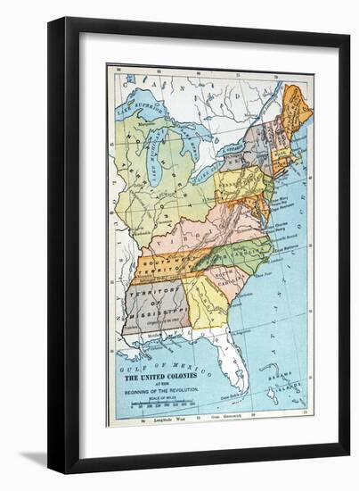 United States Map, C1791-null-Framed Giclee Print