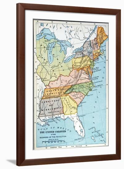 United States Map, C1791-null-Framed Giclee Print