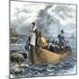 United States, Massachusetts: John Alden and Mary Chilton Debarking at Plymouth De Mayflower, Decem-null-Mounted Giclee Print