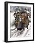 United States, Massachusetts: New England Puritans Arresting an Old Lady Accused of Witchcraft 1600-null-Framed Giclee Print