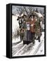 United States, Massachusetts: New England Puritans Arresting an Old Lady Accused of Witchcraft 1600-null-Framed Stretched Canvas