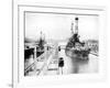 United States Men-Of-War Passing Through a Lock, Panama Canal, Panama, 1926-null-Framed Giclee Print