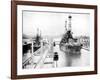 United States Men-Of-War Passing Through a Lock, Panama Canal, Panama, 1926-null-Framed Giclee Print