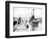 United States Men-Of-War Passing Through a Lock, Panama Canal, Panama, 1926-null-Framed Giclee Print