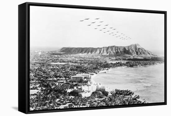 United States Military Aircraft Responding to Pearl Harbor Attack-Bettmann-Framed Stretched Canvas
