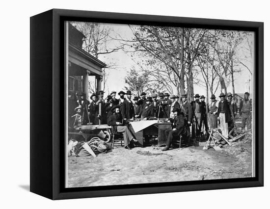 United States Military Railroad Crew-null-Framed Stretched Canvas