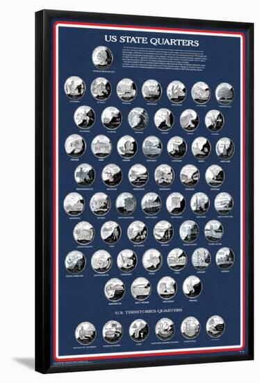 United States Most Popular Quarters Educational Poster Print-null-Framed Poster