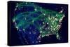 United States Network Map-NikoNomad-Stretched Canvas