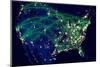 United States Network Map-NikoNomad-Mounted Photographic Print