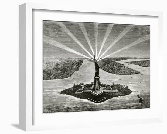 United States, New York, Statue of Liberty,-null-Framed Giclee Print