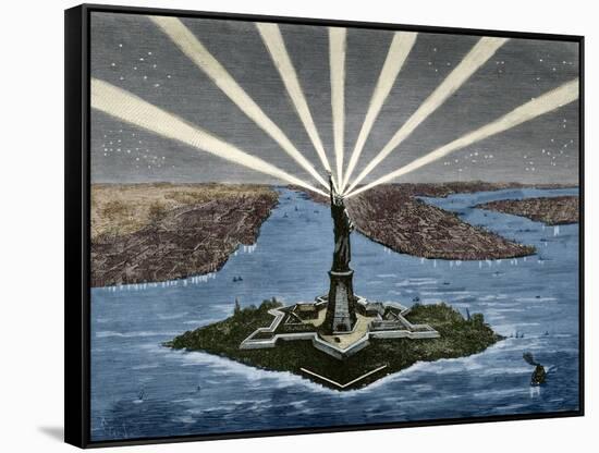 United States. New York. Statue of Liberty-null-Framed Stretched Canvas