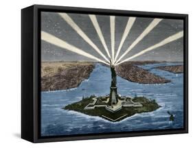 United States. New York. Statue of Liberty-null-Framed Stretched Canvas