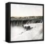 United States, Niagara Falls under the Snow-Leon, Levy et Fils-Framed Stretched Canvas