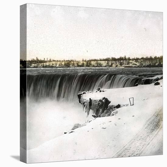 United States, Niagara Falls under the Snow-Leon, Levy et Fils-Stretched Canvas