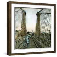 United States (Niagara), the Railroad Bridge-Leon, Levy et Fils-Framed Photographic Print