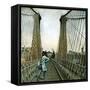 United States (Niagara), the Railroad Bridge-Leon, Levy et Fils-Framed Stretched Canvas