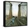 United States (Niagara), the Railroad Bridge-Leon, Levy et Fils-Framed Stretched Canvas