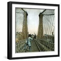 United States (Niagara), the Railroad Bridge-Leon, Levy et Fils-Framed Premium Photographic Print