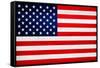 United States of America Flag Design with Wood Patterning - Flags of the World Series-Philippe Hugonnard-Framed Stretched Canvas