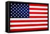 United States of America Flag Design with Wood Patterning - Flags of the World Series-Philippe Hugonnard-Framed Stretched Canvas