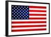 United States of America Flag Design with Wood Patterning - Flags of the World Series-Philippe Hugonnard-Framed Art Print