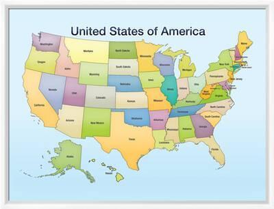 The Map Of The United States Of America United States Of America Map Educational Poster Print' Photo |  Allposters.com