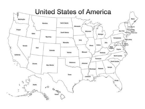 united states of america map usa coloring art poster print prints allposters com