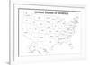 United States of America Map USA Coloring-null-Framed Art Print
