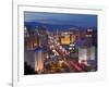 United States of America, Nevada, Las Vegas, Elevated Dusk View of the Hotels and Casinos Along the-Gavin Hellier-Framed Photographic Print