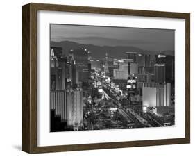 United States of America, Nevada, Las Vegas, Elevated Dusk View of the Hotels and Casinos Along the-Gavin Hellier-Framed Photographic Print