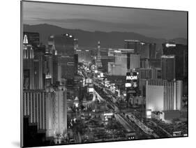 United States of America, Nevada, Las Vegas, Elevated Dusk View of the Hotels and Casinos Along the-Gavin Hellier-Mounted Photographic Print