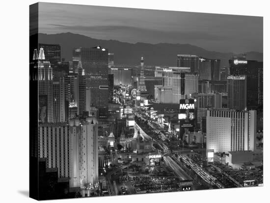 United States of America, Nevada, Las Vegas, Elevated Dusk View of the Hotels and Casinos Along the-Gavin Hellier-Stretched Canvas