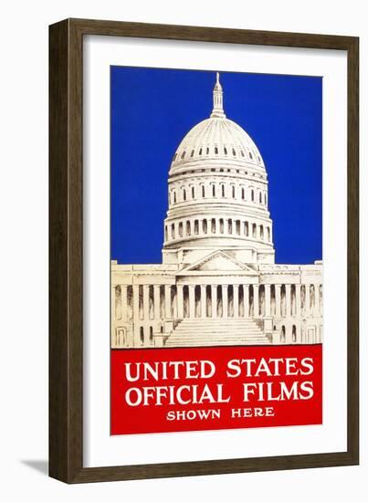 United States Official Films Shown Here-U.S. Gov't-Framed Art Print