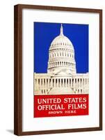 United States Official Films Shown Here-U.S. Gov't-Framed Art Print