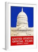 United States Official Films Shown Here-U.S. Gov't-Framed Art Print