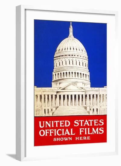 United States Official Films Shown Here-U.S. Gov't-Framed Art Print