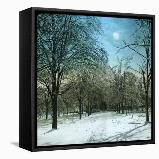 United States (Ohio), a Winter Morning-Leon, Levy et Fils-Framed Stretched Canvas