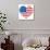 United States On America Retro Heart Flag-RedKoala-Art Print displayed on a wall