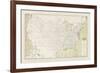 United States Outline Map-The Vintage Collection-Framed Giclee Print