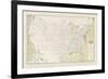 United States Outline Map-The Vintage Collection-Framed Giclee Print