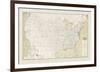 United States Outline Map-The Vintage Collection-Framed Giclee Print